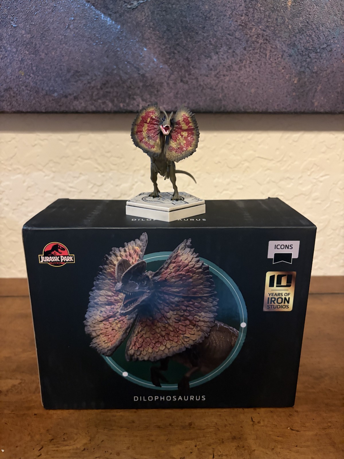 Dilophosaurus Jurassic Park Iron Studios Icons 3.5" Statue