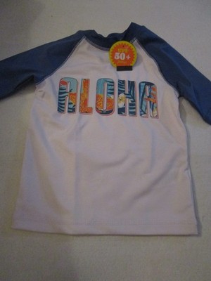 Place Sport UPF 50 Aloha Shirt Boys Swim Swimwear Beach Shirt Size XS