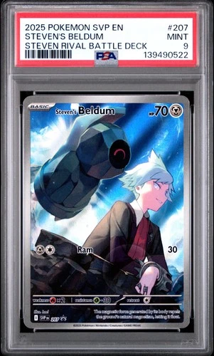 PSA 9 Steven'S Beldum #207 2025 Pokemon Black Star Promo 139490522
