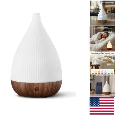 Ultra-Quiet Portable Aroma Diffuser with 8 Colors & Auto Shut-Off Safety