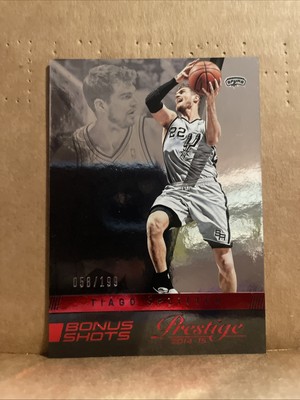 2014-15 TIAGO SPLITTER PANINI PRESTIGE NBA #3 BONUS SHOTS RED #D/199 SP CARD