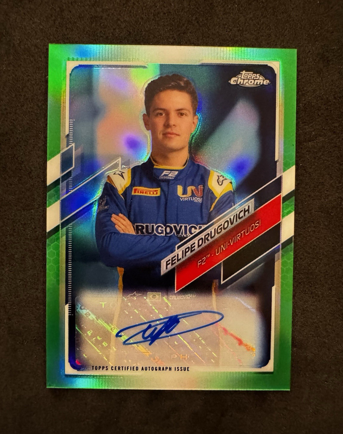 🔥2021 Topps Chrome Formula 1 Green Autograph Felipe Drugovich #CA-FD /99