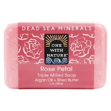 One With Nature Dead Sea Minerals Triple Milled Bar Soap Rose Petal