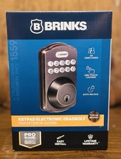 BRINKS Keypad Electronic Deadbolt For Exterior Doors 2685-150 Tuscan Bronze NEW