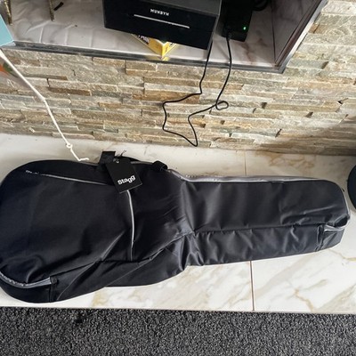 Stagg Basic Series Water Repellent Padded Nylon Guitar Bag Rucksack Black 