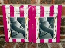 2-Victoria's Secret Size Medium Lasting Luxuries Control Top Pantyhose Cream