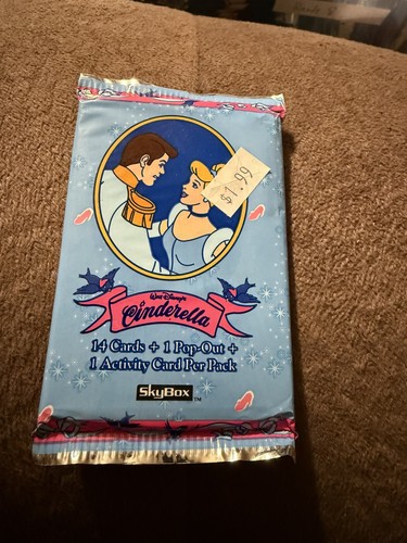 Pacchetto Carte Collezionabili Skybox Cenerentola 1995 Disney Nuove! - Foto 1 di 2