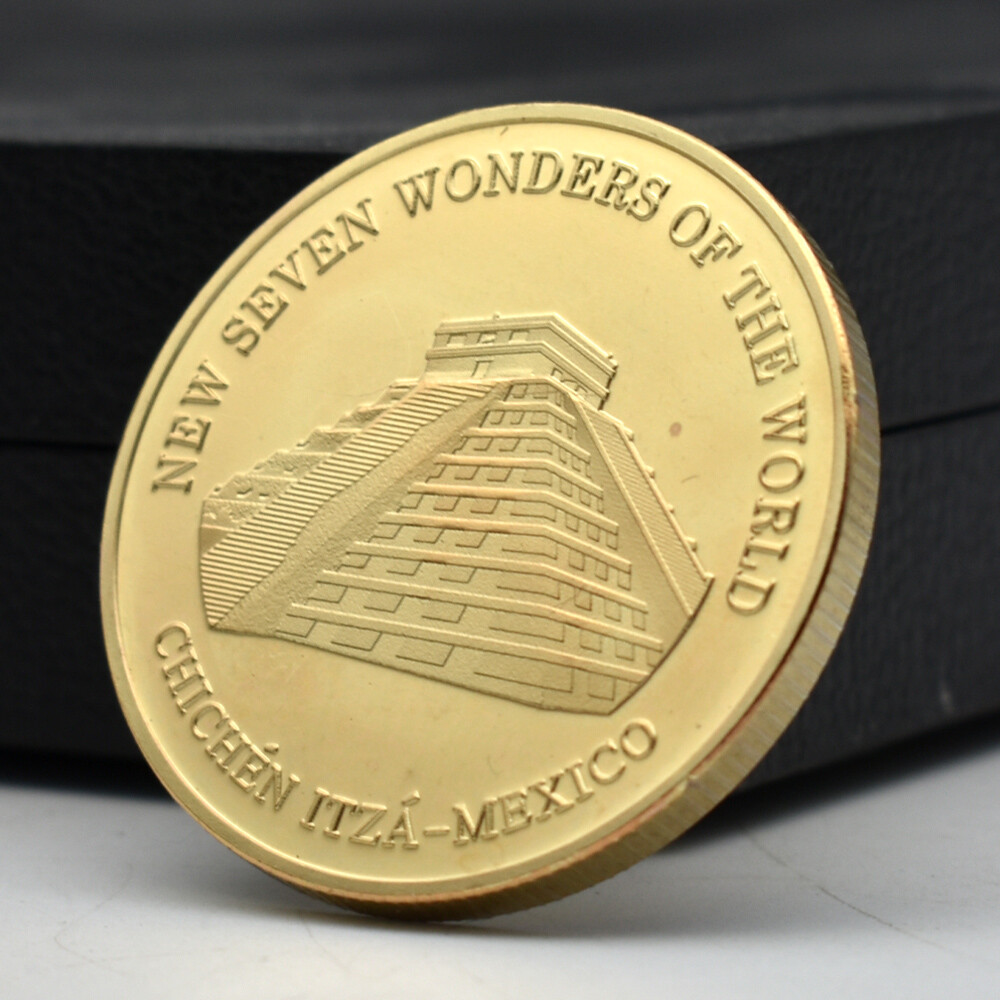 2007 New Seven Wonders of The World Chichen Itza Gold Coin Mexico