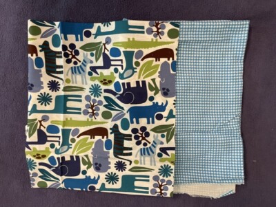 Alexander Henry Zoo Houndstooth Flannel Quarter Quilt Fabric Destash Crafts Rare