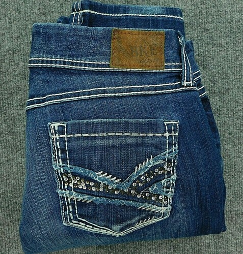 Buckle BKE Sabrina Skinny Jeans Blu Scuro Stretch Ingioiellato Taglie 6/ 28x30.5 | eBay