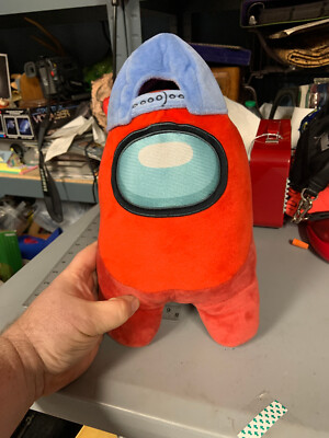 Official Among Us 12'' Character Plush toy by Toikido Red with Blue Hat Cap