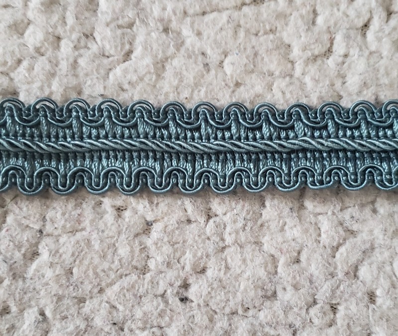 1 yard 14 inches of 1" Aqua Braided Trim used for upholstery