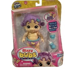 Little Live Bizzy Bubs Polly Petals Walk Talk Doll w/Doll Bottle Pacifier