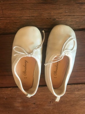 ivory ballet slippers for flower girl