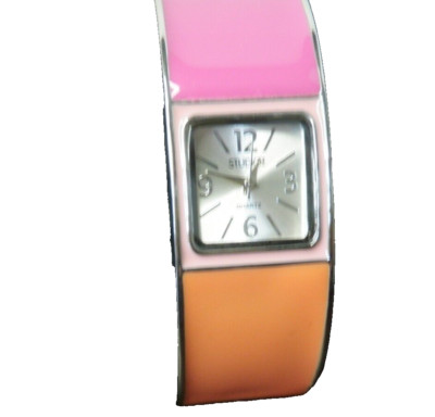 Studio Time Ladies Watch Quartz Pink Orange Bangle Band