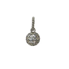 Pandora Pave Ball Clear CZ & Sterling Silver Pendant ONLY 398690C01