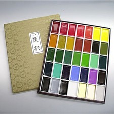 Kissho Japan Gansai Tambi Watercolor Jananese Art Paint 35 Colors Set