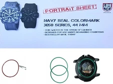 LUMINOX CASEBACK O-RING  (x2) 44MM COLORMARK 3050  3051 3053 3055 3057 3159 3167