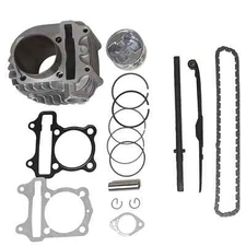 61mm Cylinder Head with Piston Rings Kit for GY6 170cc-200cc Scooter E# LF161QMK