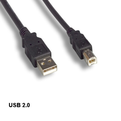[10X] Black 10' USB 2.0 Type A to B Cord 28AWG 480Mbps Scanner Printer HDD Data