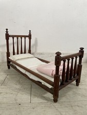 ANTICO RARO LETTO BAMBOLA BAMBOLOTTO LETTINO LEGNO TORNITO CULLA CORREDO '900