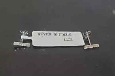 Marc & Marcella Diamant Stab Ohrstecker in Sterlingsilber 100% Exklusiv