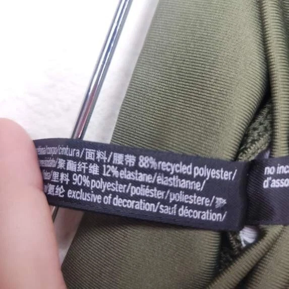 Pantalones cortos de natación Pink By Victoria's Secret verde tiro alto talla XS #3299 Foto 4 de 4