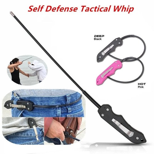 Tragbares Sicherheitswerkzeug Drahtpeitsche Verteidigung Stab Tragbar Kampfsport Kudo Peitsche - Bild 2 von 19