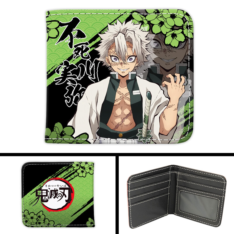 Demon Slayer Shinazugawa Sanemi Unisex Bifold Cosplay Purse Card
