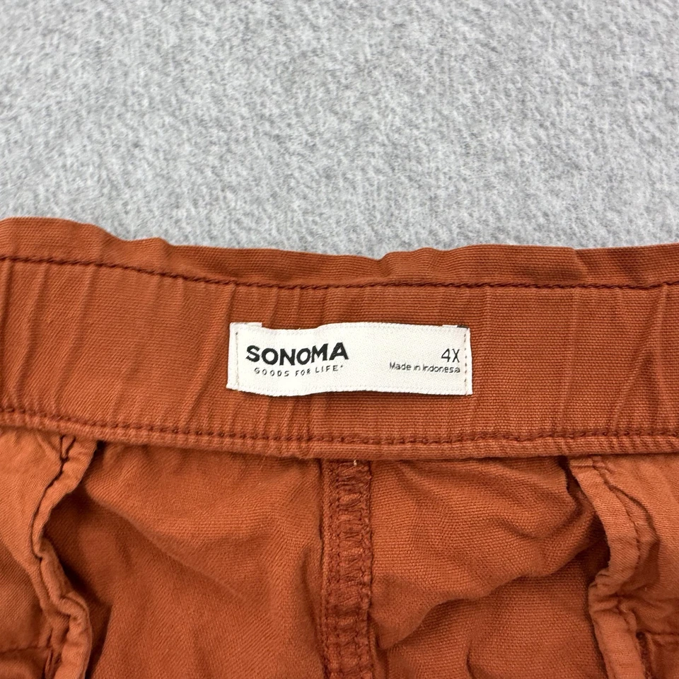 Sonoma Pants Womens 4X Orange Crop Pull On Drawstring Paper Waist Comfort - Image 3 of 4