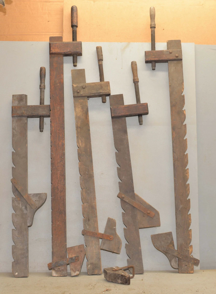 Antique wood clamps deals