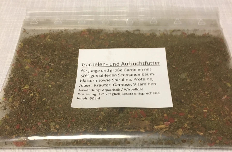 25 ml Garnelenfutter Aufzuchtfutter Wasseroptimierung vom Züchter Catappa Leaves