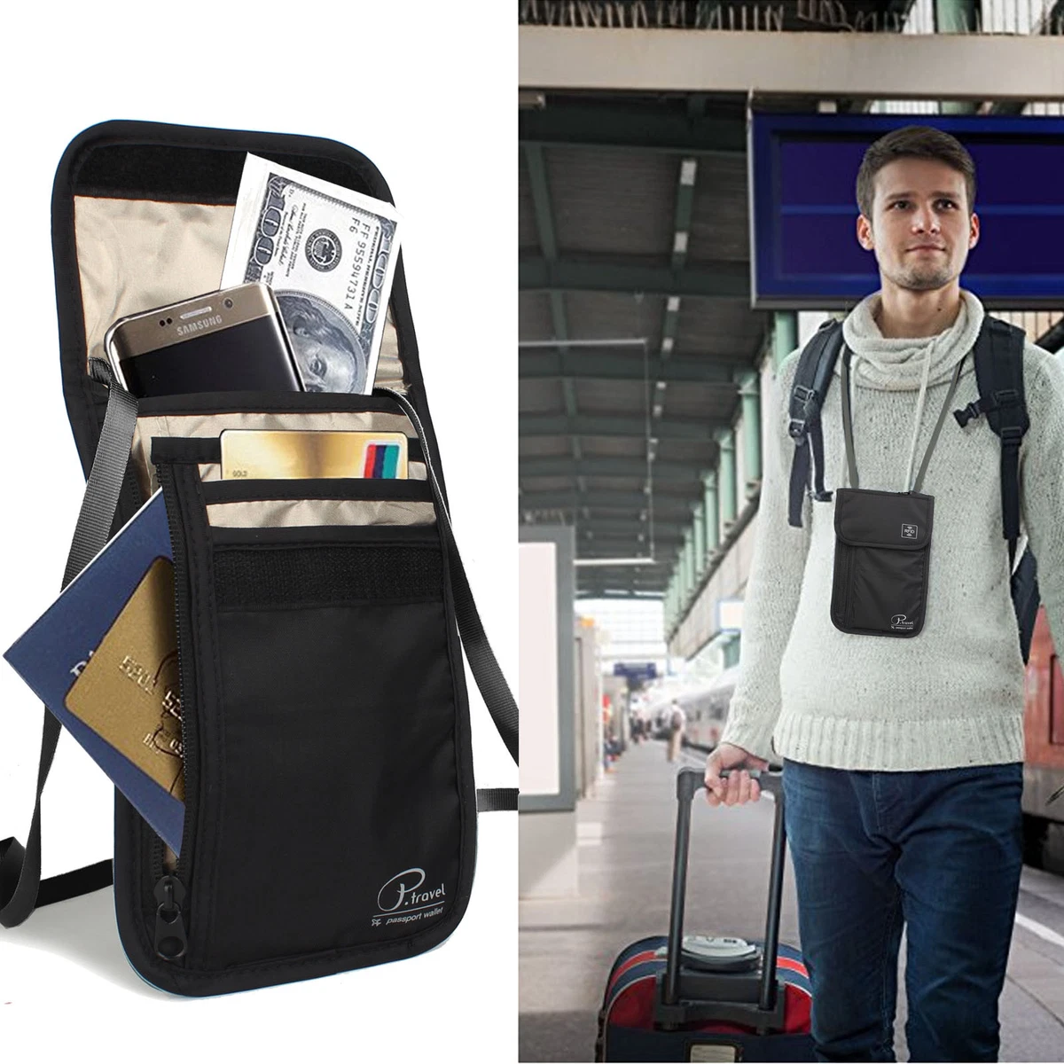Neck clearance money pouch