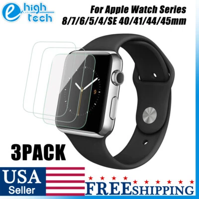 For Apple Watch Series 9 8 7 6 5 4 SE 40/41/44/45 Tempered Glass Screen Protect