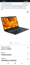 ordenador portatil LENOVO Ideapad 3 gen 6 con procesador I5 y 16 GB de ram.Nuevo
