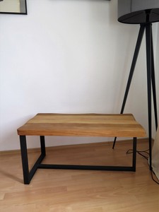 Eiche Massivholz Tisch Couchtisch Vollholz Industrial Design Ebay