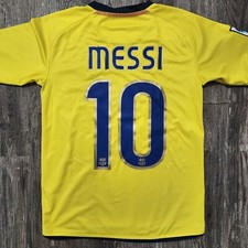 2009 Nike Barcelona Away Soccer Jersey Lionel Messi Kids L Spain Argentina Liga