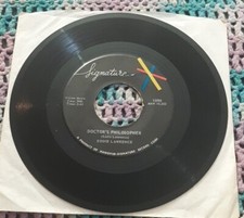 Eddie Lawrence 45 Doctor's Philosopher / Blackouts Of 1984 Signature 12010 vg+