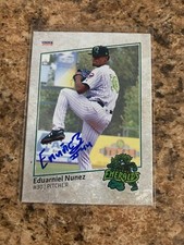 Eduarniel Nunez Signed 2019 Eugene Emeralds Team Set Auto Rc Chicago Cubs 