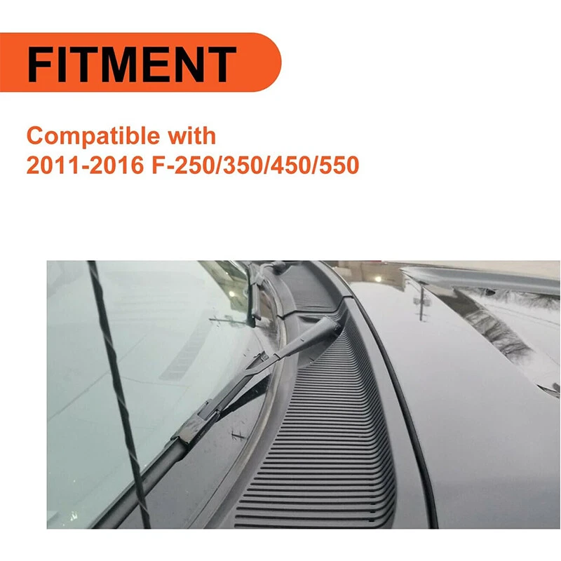 Pair Windshield Wiper Cowl Panel Grille For 2011-2016 Super Duty Ford F-250 F350 Foto 3 de 4