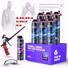 Spray Foam Insulation Kit (6 PK Kit-25.4oz) Expanding Foam Sealant