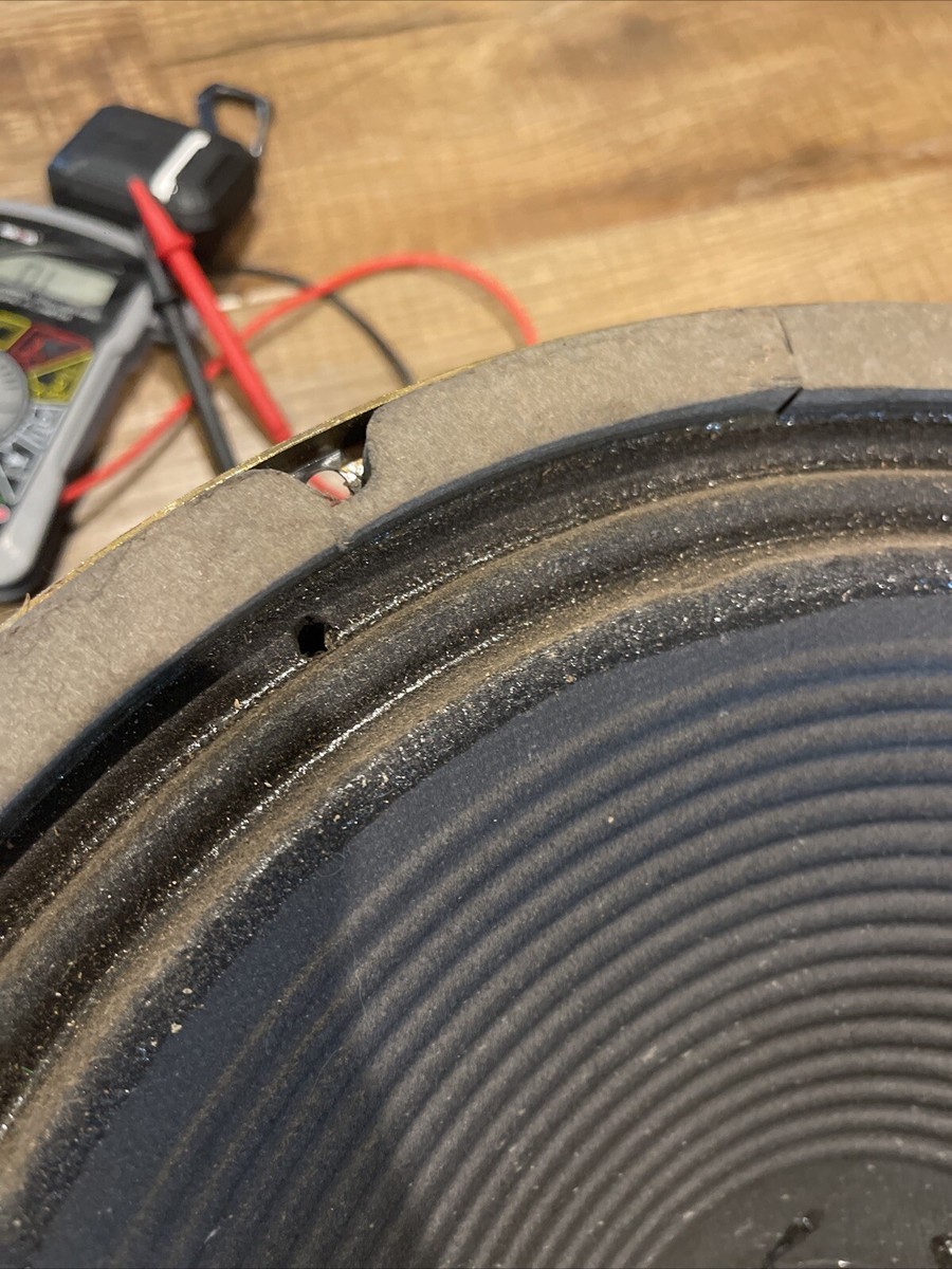 Vintage 15” Fender Bassman Speaker 1970s 8 Ohm Tested *hole In