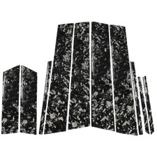Gloss Forged Carbon Fiber Window Pillar Panel Cover Fits 13-22 Crosstrek XV