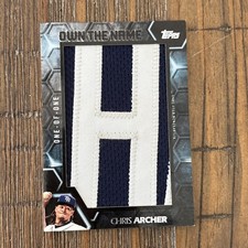 Chris Archer Topps 2018 Own The Name Relic Patch 1/1 One of One 1 of 1 OTN-CA