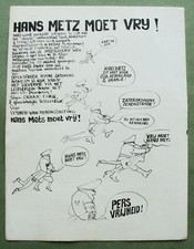 PROVO 1967: Hans Metz Moet Vrij!; Willem Holtrop, vintage anarchist pamphlet