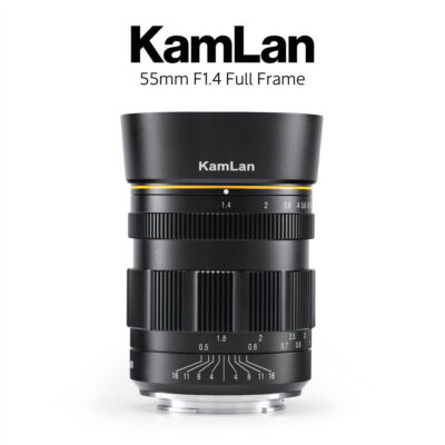 Kamlan 55mm F1.4 Manual Focus Full Frame Lens for Canon R Sony E Nikon Z Camera