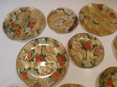 Japanese Fine China Glass Plates - Kansai Yamamoto - 10 Small