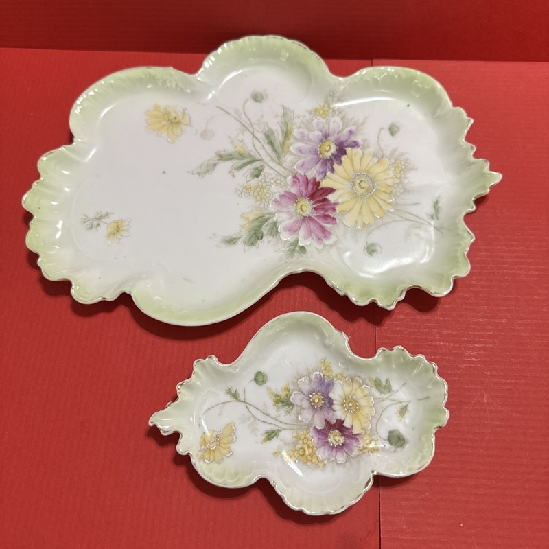 Antique Furstenberg Brunswick Germany Dresser Vanity Tray With Pin Tray (Z4)