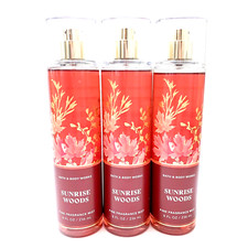 3-Pack Bath Body Works SUNRISE WOODS Fine Fragrance Mist Body Spray 8oz NEW