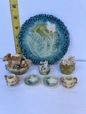 Vintage 1994 Popular Imports Inc. "Noah's Ark" miniature resin tea set